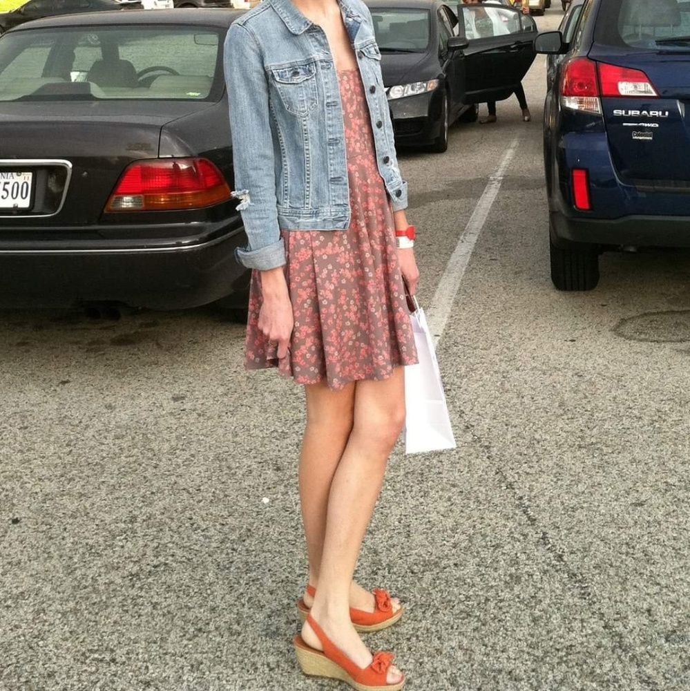 Free People A Line Floral Dress